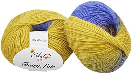 Clearance Sale! Yarns for Knitting Crochet Craft,KFSO Hand Knitting Knicker Yarn Crochet Soft Scarf Sweater Hat Yarn Knitwear Wool,Rainbow Color (G1)