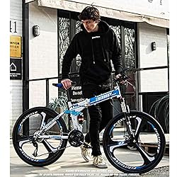 Gmlmes Folding Mountain Bike, 26'' Wheels 21 Speed