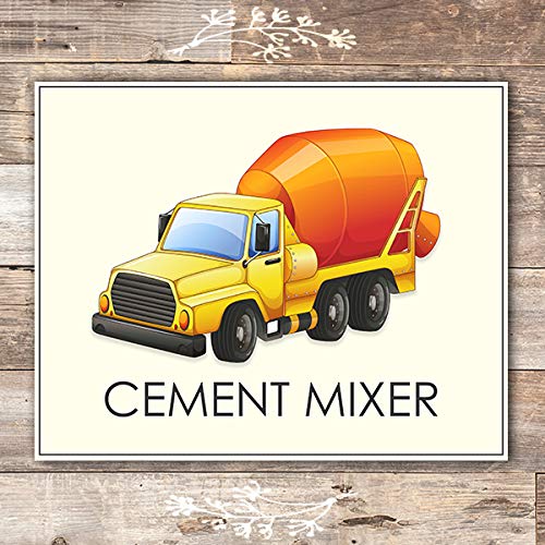 Boys Trucks - Art Prints (Set of 6) - Unframed - 8x10s | Construction Wall Decor