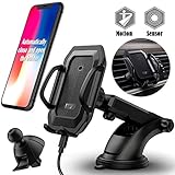 Car Phone Mount, ELV Universal Car Air Vent Mount & Dashboard Windshield Car Phone Holder Mount with Automatic Lock Release Cradle for iPhone X 8 7 Plus 6S, Samsung Galaxy Note 9 S9 S8 S7 & GPS