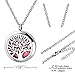 FULLIN Aroma Necklace Tree Of Life Aromatherapy Essential Oil Diffuser Necklace Locket Pendant Jewelry,White K