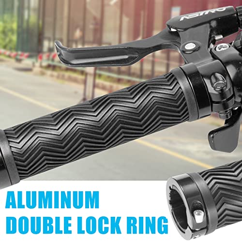 RUIMING Mountain Bike Grips with Non-Slip Grip , Double Lock-On Ring for MTB and BMX Bicycle Handle Bar