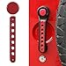 Opall Grab Handle Inserts Cover+Push Button Knobs Cover Trim for 2007-2018 Jeep Wrangler JK & Unlimited 5PCS RED