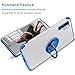 Galaxy Note 10+ Plus/5G Case, Full Body Clear Ultra Slim Soft TPU Case Cover Built-in 360 Rotatable Ring Kickstand Fit Magnetic Car Mount Shockproof Cover for Samsung Galaxy Note 10+ Plus,Blue