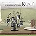 Klikel Family Tree Picture Frame Stand with 6 Hanging Photo Picture Frames - Medium Metal Tree 12 X 11 - Holds 6 Ornamental 2x3 Frames