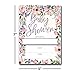 20 Pack Baby Shower Invitations for Girl, Floral Fill in Blank Invite Cards W/Envelopes and Matching Seal Sticker, 5x7 Double Sided Postcard Style Invites Card