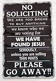 No Soliciting 8x12 Aluminum Sign