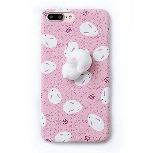 Squishy Cat iPhone 6s / 6 Case, 3D Cute Soft Silicone Poke Squishy Cartoon Animal(Cat, Bear or Rabbit) Phone Back Cover for iPhone 6S / iPhone 6 4.7" (Rabbit)