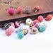 NUOLUX 30pcs Cute Push Pins Polka Dots Mushroom Shape Pushpin Decorative DIY Tool for School Home and Office Use (Random Color)