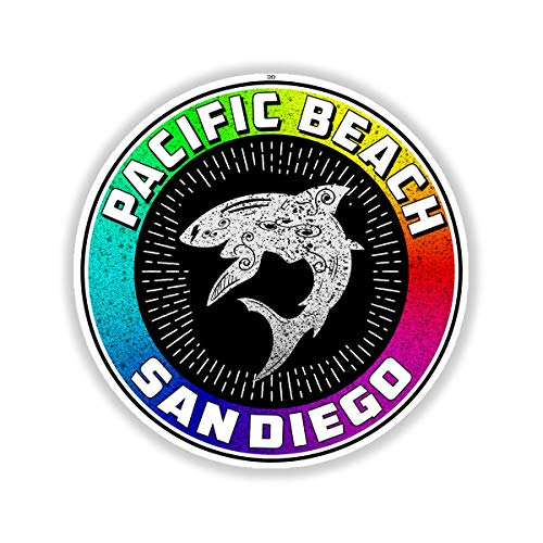 Surfing Sticker Pacific Beach San Diego California 3" Vinyl Decal