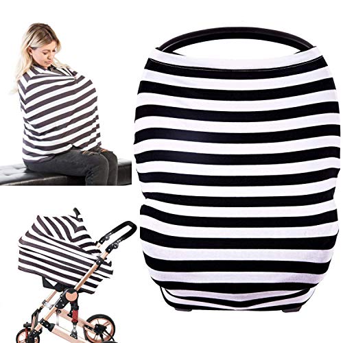 Baby Car Seat Cover - Multi Use Nursing Cover Pattern - Ideal Grocery Cart Cover and Highchair - Nursing Breastfeeding - Resistant - Perfect Baby Shower Gift