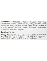 Especies Nutrición isolyze Chocolate Milk Suplemento, 1,55 Libra
