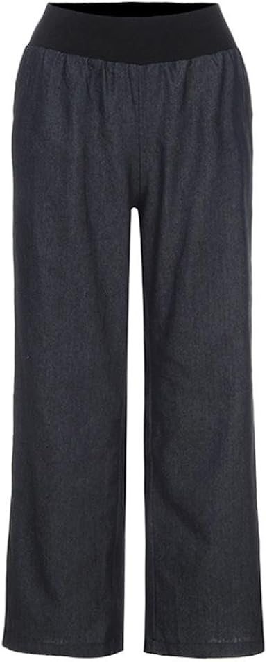 denim wide leg palazzo pants