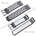 Maledan Replacement Sport Bands with Air Holes Compatible for Fitbit Charge 2, Gray/White, Small