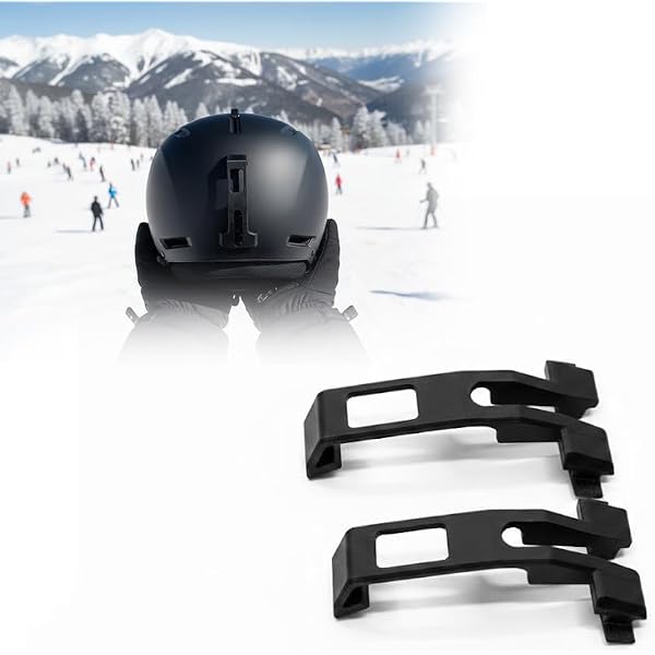 2pcs Goggle Clip, Adhesive Ski Helmet Goggle Strap Clip Replacement Winter Sport Accessories Goggle Grip Clip for Ski/Snowboard Helmets to Fix Goggles (White), Goggles