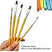 MZD8391 5PC Nylon Hair Wooden Art Paint Brush Set for Artist, Watercolor, Acrylics, Oil, Body, Nail, Face Painting