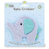 Rich Frog, Elephant Crinkler, Soft Washable Baby Crinkle Toy, Blue - 4