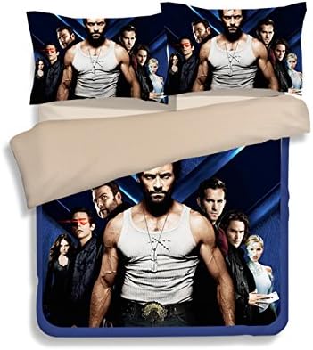 Newest 100% Polyester Fully Reversible 3D 4-Piece bedding most popular fashion film Comforter Set, fitted sheet Twin Full/Queen King Size