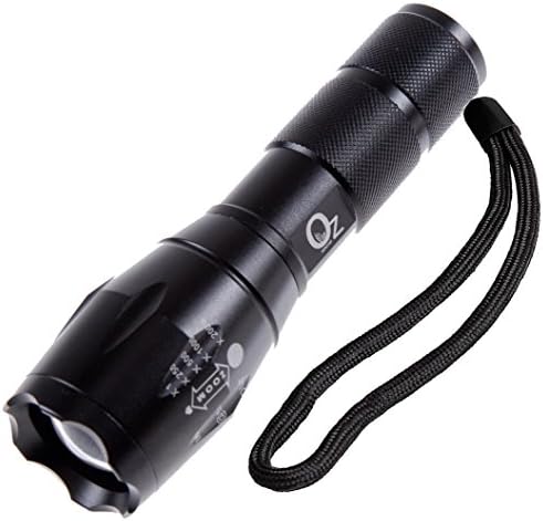 OZ special Brightest Tactical Flashlight, High Powered Flashlight, Portable Outdoor Water Resistant Torch with Adjustable and 5 Light Modes 810FL