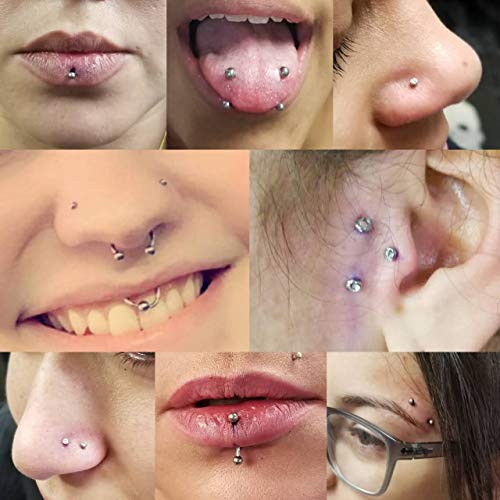 Piercing Kit - Combofix 29Pcs Professional Nose Piercing Kit Surgical Steel 20G 18G Piercing Needles Piercing Clamps Gloves for Nose Rings Studs Body Piercing Jewelry Set