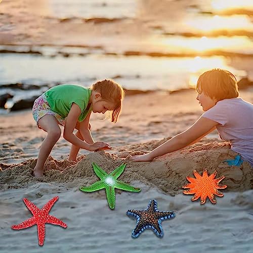 NALACAL 8 Pcs Diving Starfish Pool Toy Colorful Big Starfish Set Summer Swimming Diving Toys Set Dive Throw Toy Set Underwater Swimming Toy