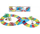 Liberty Imports Create A Road Super Snap Speedway | Magic Journey Flexible Track Set | Ideal Gift Toy for Toddlers, Kids, Boys, and Girls (Starter Kit (154 Pcs))