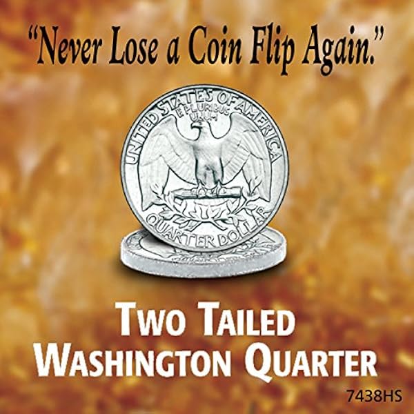 Double Sided Quarter Two Tailed Magic Trick Coin by Sasco Precision Coins FREE & FAST Shipping