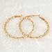 IPINK Hot Selling Simple Big Loop Gold Plated Hoop Earrings Jewelry