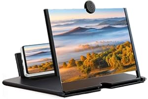 10-inch Phone Screen Magnifier, Phone Stand with HD Magnifying Screen | 3D HD Visuals, Stable Foldable Design, Compatible wit