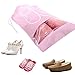Dulcii Pack of 10 Non-woven Dust-proof Dual Drawstring Shoe Bags Organizer with Clear View Window for Men Women (17-1/4