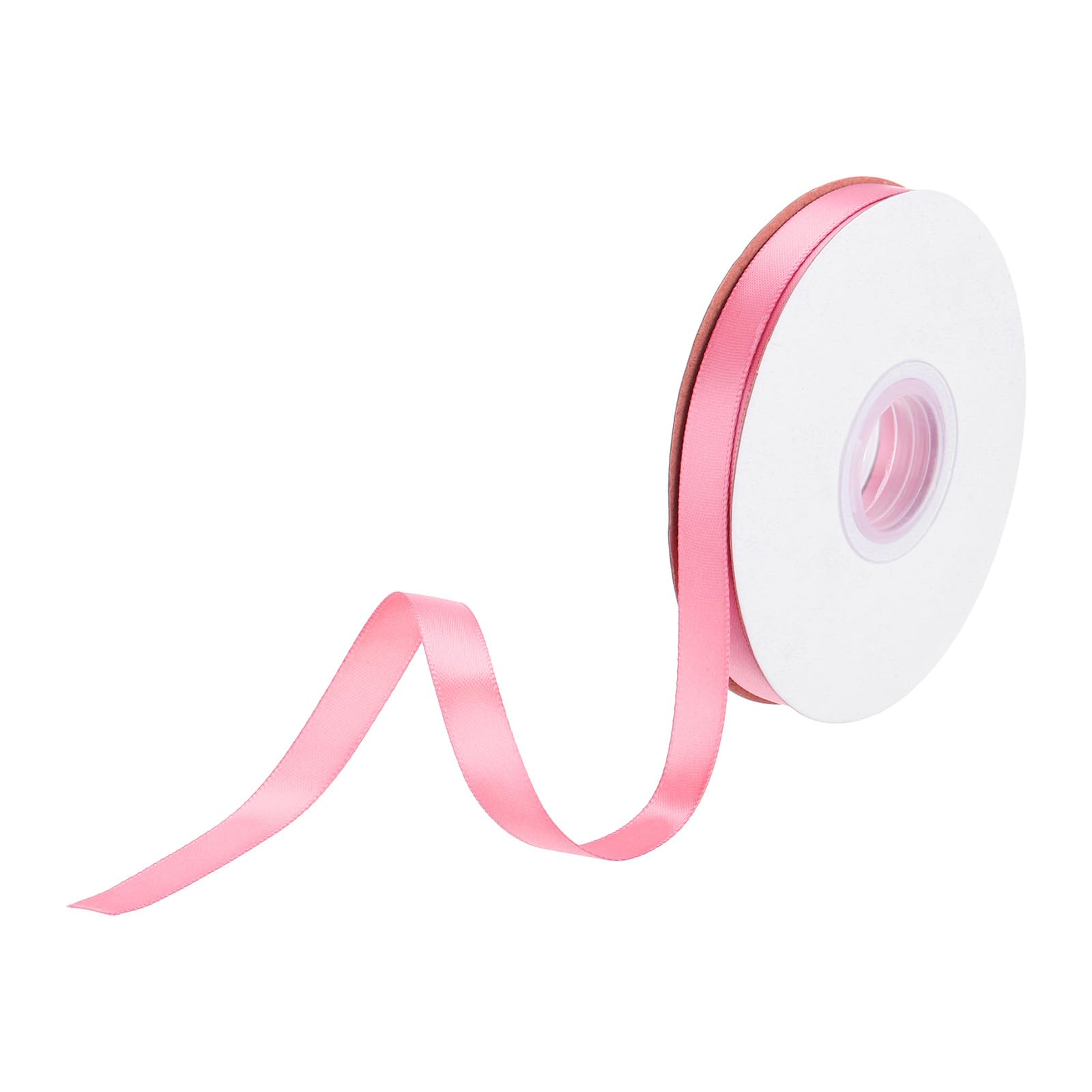 DMiotech 10mm Satin Ribbon 23m/75ft Thin Double Face Fabric Grosgrain Ribbon for Gift Wrapping Floral Hair Flower Bouquet, Pink
