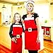 Bilipala Christmas Santa Claus Apron Kitchen Cooking Apron, Red (Kids)