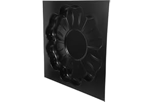 OFFSCH Plastic Flower Shape Cement Floor Tile Mold for DIY Garden Path Paving Black Reusable Outdoor Stepping Stone Mould