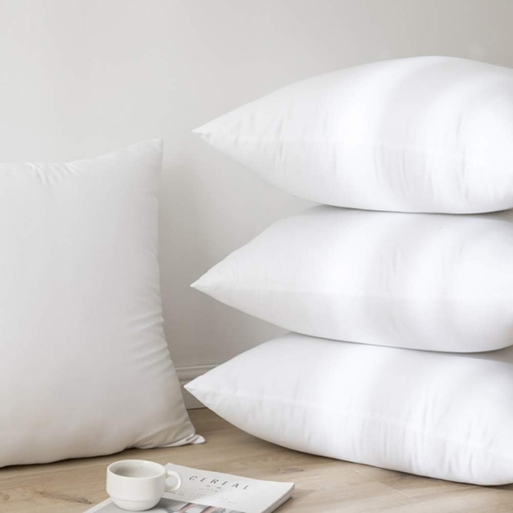 Emolli 18 x 18 Pillow Inserts Set of 4, Throw Pillow Inserts Premium Stuffer Down Alternative,Super Soft Microfiber Filled Decorative Pillow Cushion: Home & Kitchen