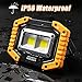 LED Work Light, HOKOILN 2 COB 30W 1500LM Rechargeable Work Light, LED Portable Waterproof LED Flood Lights for Outdoor Camping Hiking Emergency Car Repairing and Job Site Lighting (2 Pack)