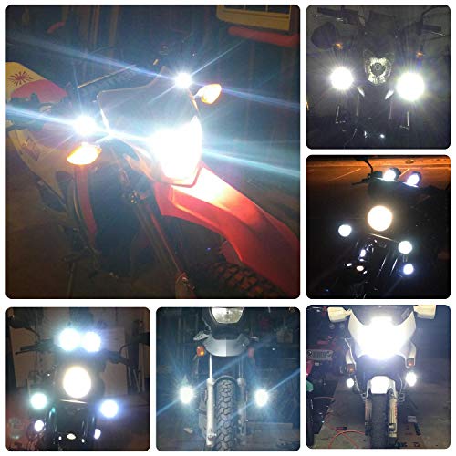 Motorcycle Fog Lights, 2PCS LED Off Road Lights 40W 3Inch Motorcycle Driving Light with DRL Angel Eye 6000K White Spot Lighting Off-road Vehicle Marine Work Light, 2 Years Warranty (2PCS, Blue Halo) - Thumbnail 6
