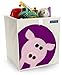 Foldable Cube Storage Bin Box for Nursery or Kids Toys (Pig)