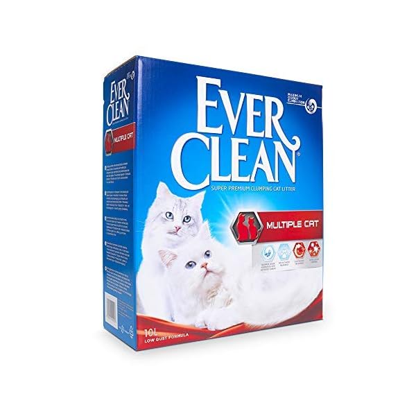 Ever-Clean-Multiple-Cat-Litter-10-Litre-Scented Ever Clean Multiple Cat Litter, Scented ,Grey, 10 Litre