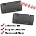 Zento Deals Clear Smoked License Plate Covers - 2-Pack - License Plate Clear Smoked Shields Covers
