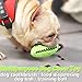 ChokGift Dog Teeth Cleaning Chew Toys Ball Toothbrush with Rope Nontoxic Bite Resistant Food Dispensing IQ Treat Toy Interactive Pet Chewy Toys for Small and Medium Puppy, Dental Care, Rubber, Green