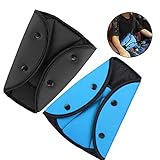 Seatbelt Adjuster, Shoulder Neck Strap Safety Protector Positioner Locking Clip, Comfort Universal Vehicle Car Seat Belt Covers for Adult Kids Toddler.