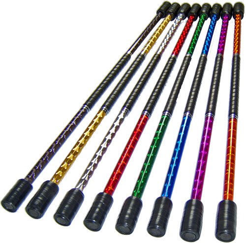 Flames 'N Games Contact Practice Staffs 100cm - Square Deco (1m, Red)