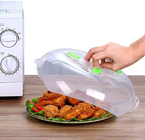 Magnetic Microwave Cover Prevent Splatter, Microwave Food Plate Cover with Steam Vent - BPA Free, 11.5 Inch