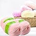 joylve Knitting Yarn Skein Baby Super Smooth Worsted Soft Natural Silk Wool Fiber Water Pink