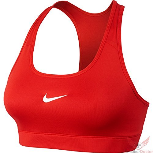 Nike Womens Pro Victory Compression Sports Bra (X-Large, red)