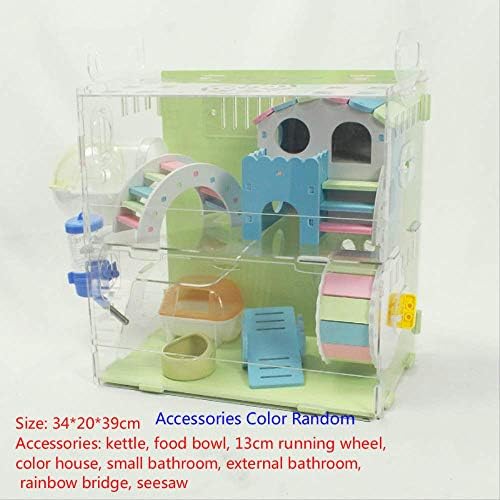 LDREYF Hamster Cage Extra Large Home Transparent Mouse Little Zoo Henry Cage Pet Gerbil Large With Gerbilarium Rodent Completely Equipped Dimensions Base Shell