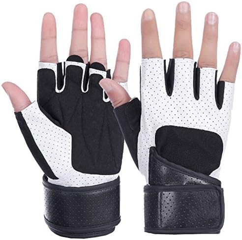 Oksport Outdoor Sports Cycling Motorcycle Half Finger Fingerless Gloves White