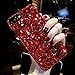 iPhone 8 Plus Case,iPhone 7 Plus Case,PHEZEN 3D Handmade Luxury Bling Crystal Rhinestone Diamond Glitter Case,[Hard PC Back, Soft TPU Bumper] Protective Case Cover for iPhone 7/iPhone 8 Plus, Red