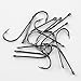 JSHANMEI Bait Holder Fishing Hooks Black Barbed Shank Beak Bait Holder Hook with 2 Baitholder Barbs Jig Fish Hooks (Pack of 100)