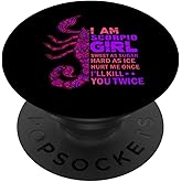Scorpio Girl Queen October November Scorpion Birthday Zodiac PopSockets Adhesive PopGrip